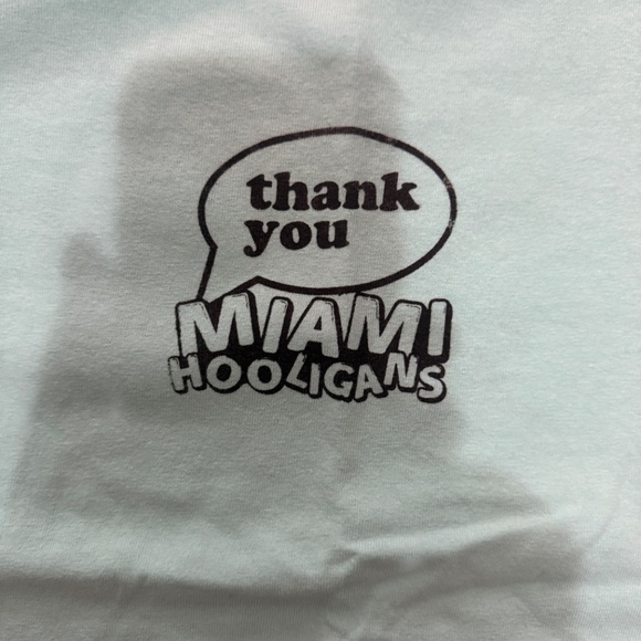 Miami Hooligans Thank You Graphic Tee Aqua Regular - Picture 4 of 6